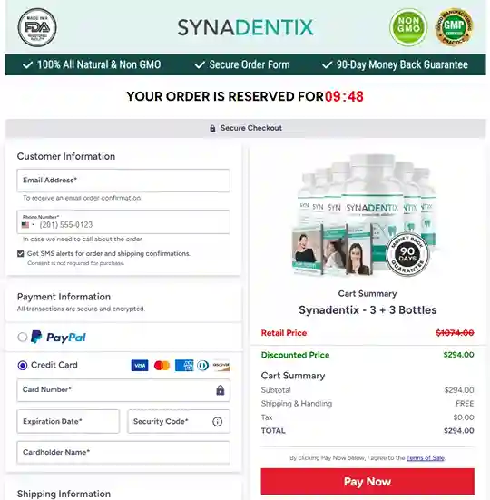 Synadentix Order Page
